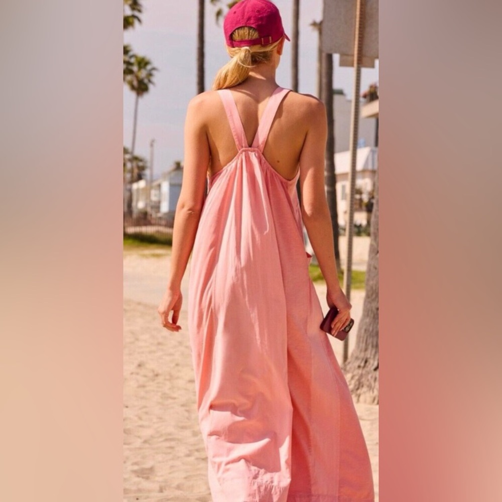 NWT Anthropologie - Daily Practice Island Pink Sleeveless Maxi Dress w/Pockets - Picture 4 of 7